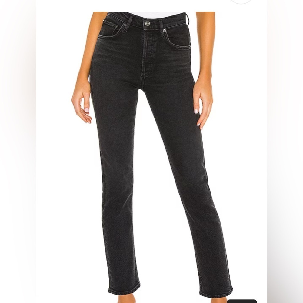 AGOLDE Riley High Rise Straight Crop in Panoramic Size 25 - Picture 3 of 11